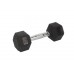 FixtureDisplays® Rubber Dumbbell in Pair - with Metal Handles Pair of two 10 lbs Dumbbells 15188